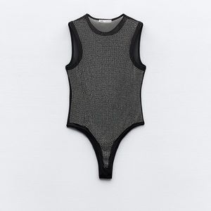 ZARA SPARKLY TULLE BODYSUIT